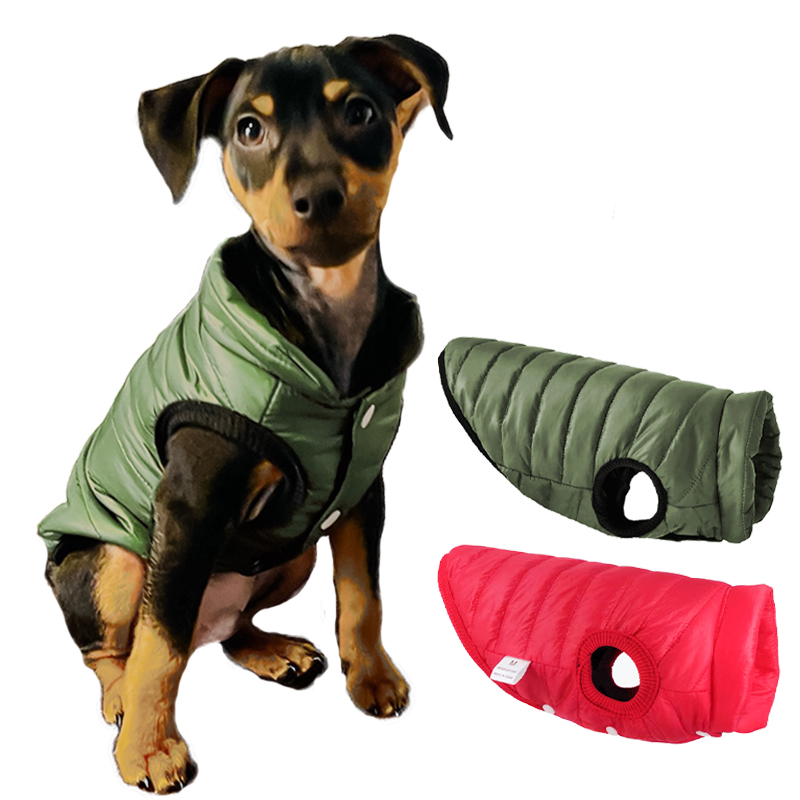 Winter Clothing In French - Warm Pet Dog Vest Jacket Autumn