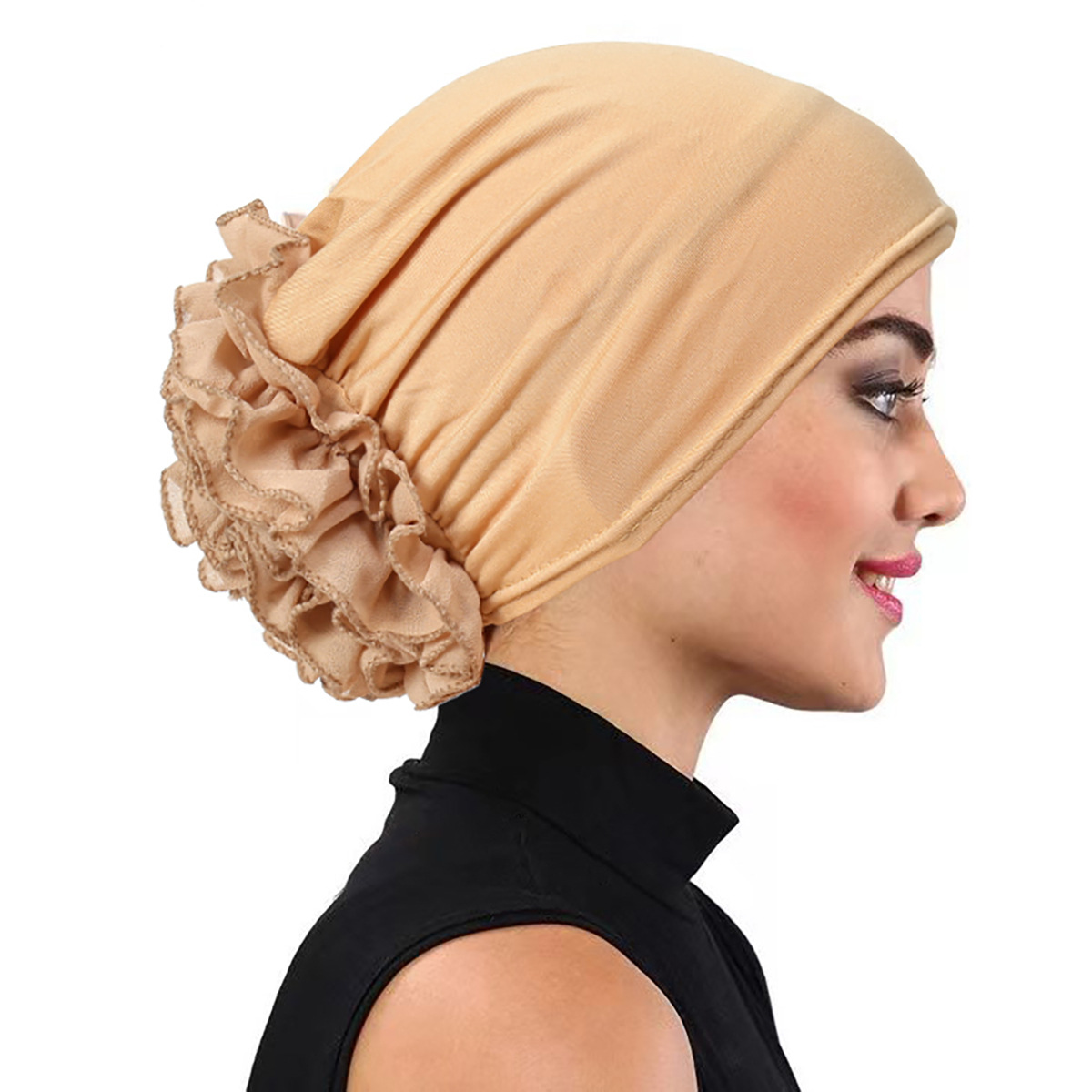 Winter Clothing H&M - Solid Color Flower Decorated Women Muslim