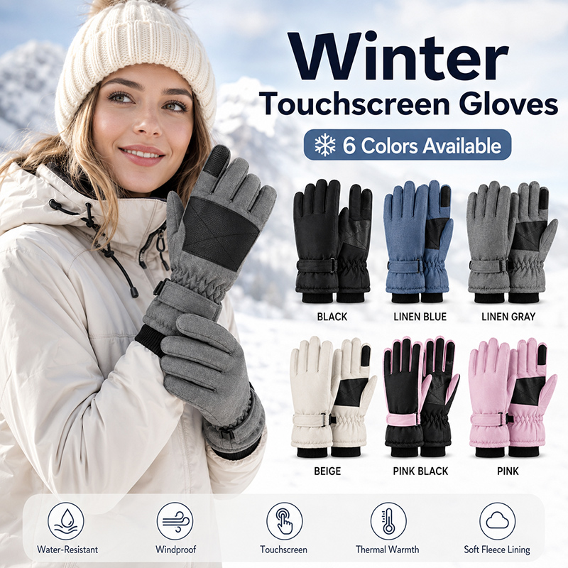 Waterproof Mitten Ski - Waterproof Winter Gloves Touchscreen Thermal Fleece