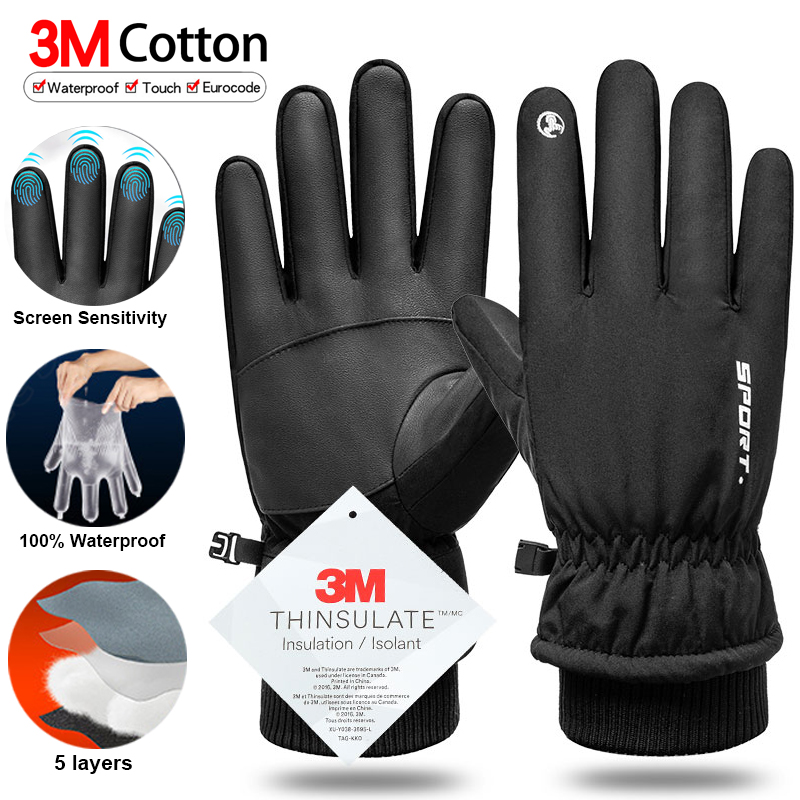 Waterproof Mitten Ski - Thermal Winter Cycling Ski Gloves Outdoor