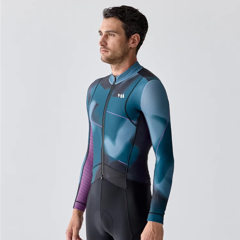Winter Clothing Manufacturers - Thermal Cycling Jersey Men With Zipper