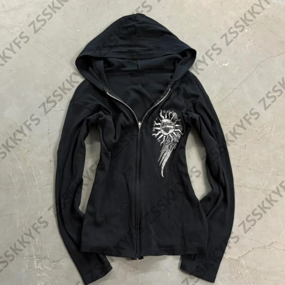 Winter Clothing Trends For Women - Winter Goth Clothing Long sleeves Hooded