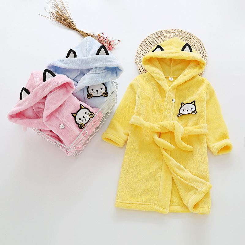 Kids Cartoon Cat Robes New Win - огляд і ціна Winter Clothing For Baby Girl