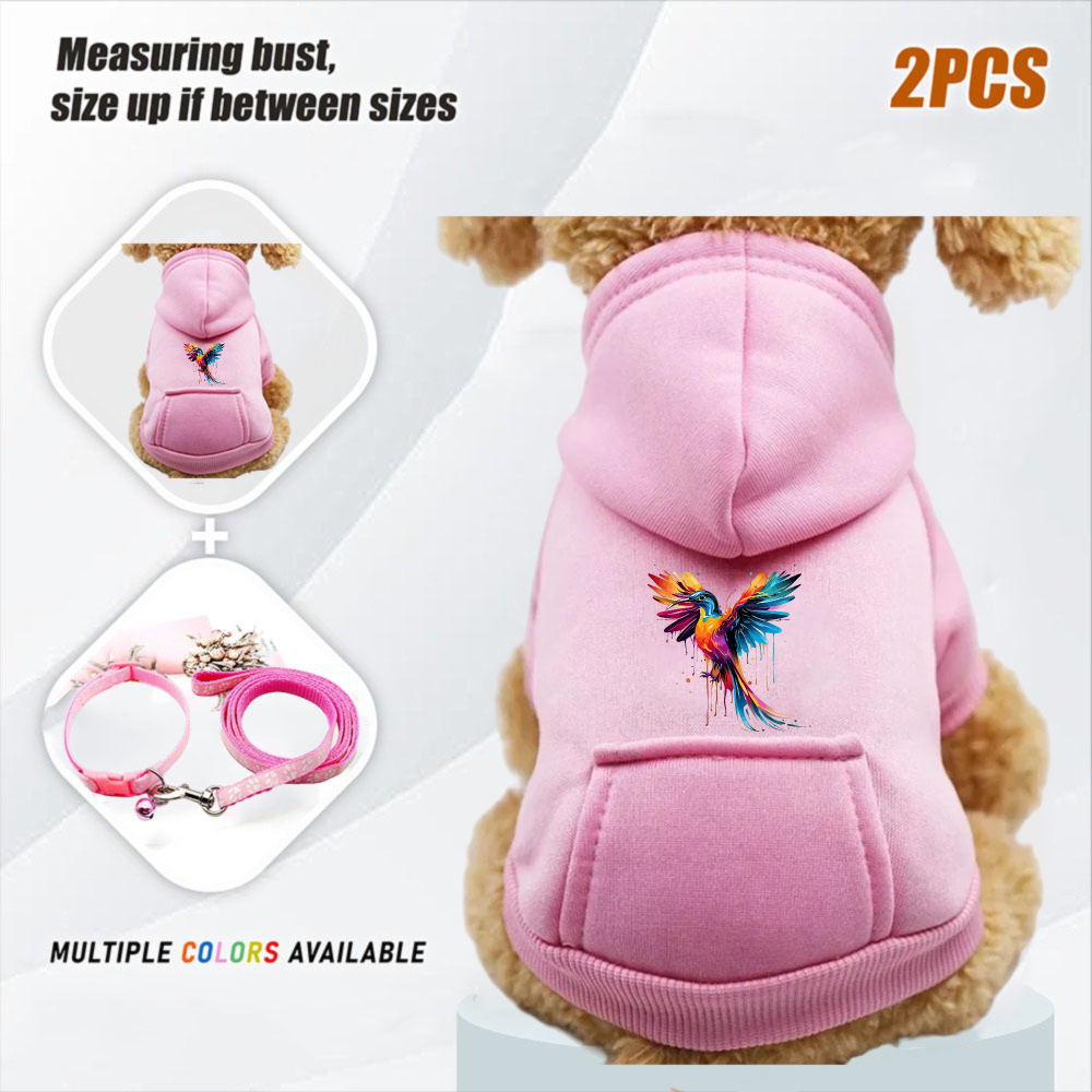 2Pcs 2026 Pet Hoodies Clothes  - огляд і ціна Winter Clothing In French