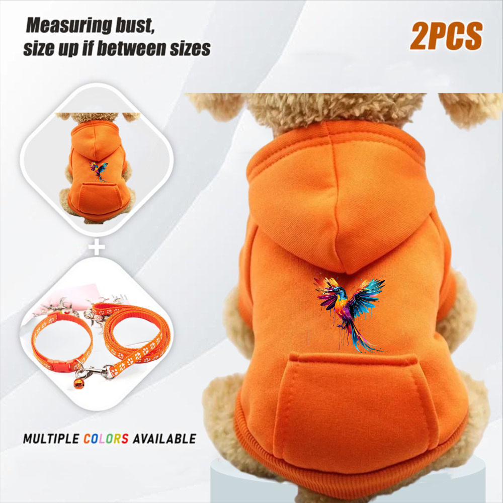 2Pcs 2026 Pet Hoodies Clothes  - огляд і ціна Winter Clothing In French