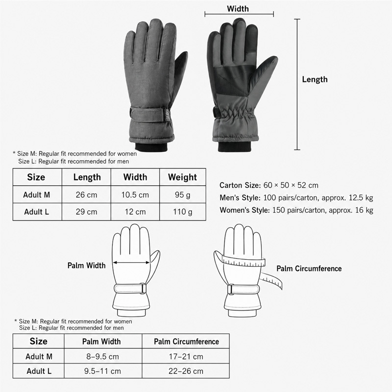 Waterproof Winter Gloves Touch - огляд і ціна Waterproof Mitten Ski