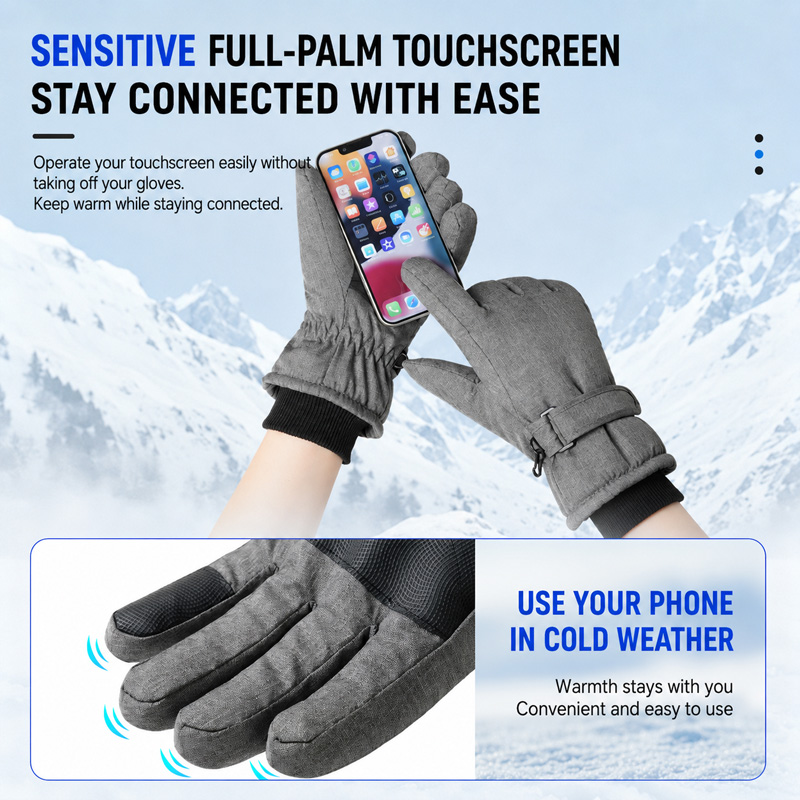 Waterproof Winter Gloves Touch - огляд і ціна Waterproof Mitten Ski
