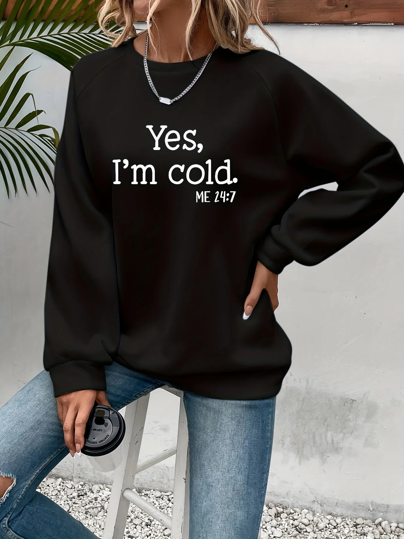 Yes I'm Cold Letter Printed Sw - огляд і ціна Winter Clothing Trends For Women